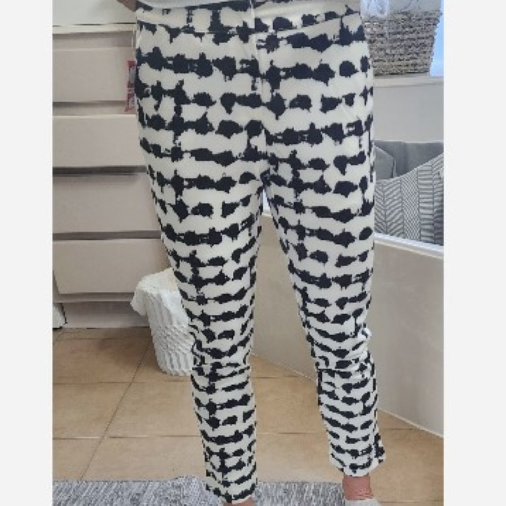 Lucy Paris Pants, Black and white , Size M